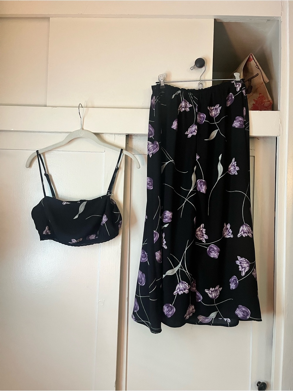 Floral 2 piece set with lace detail